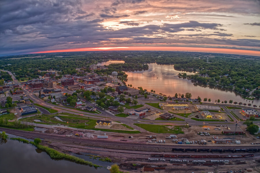 Aerial View of Albert Lea, MN