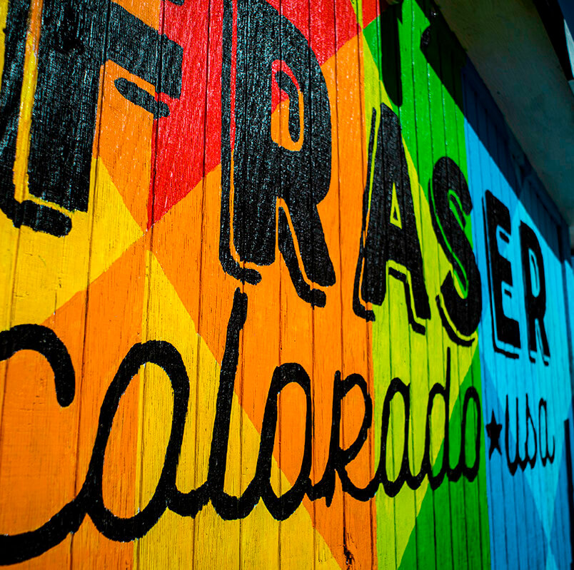 colorized title Fraser Colorado  USA on the wall
