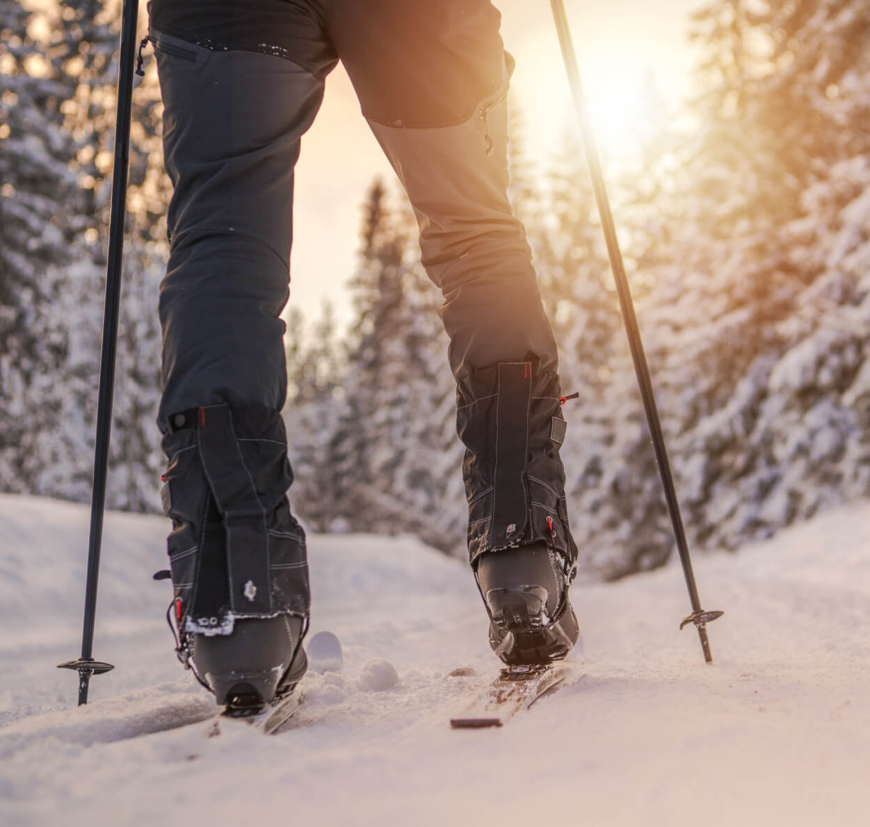 someone doing nordic skiing