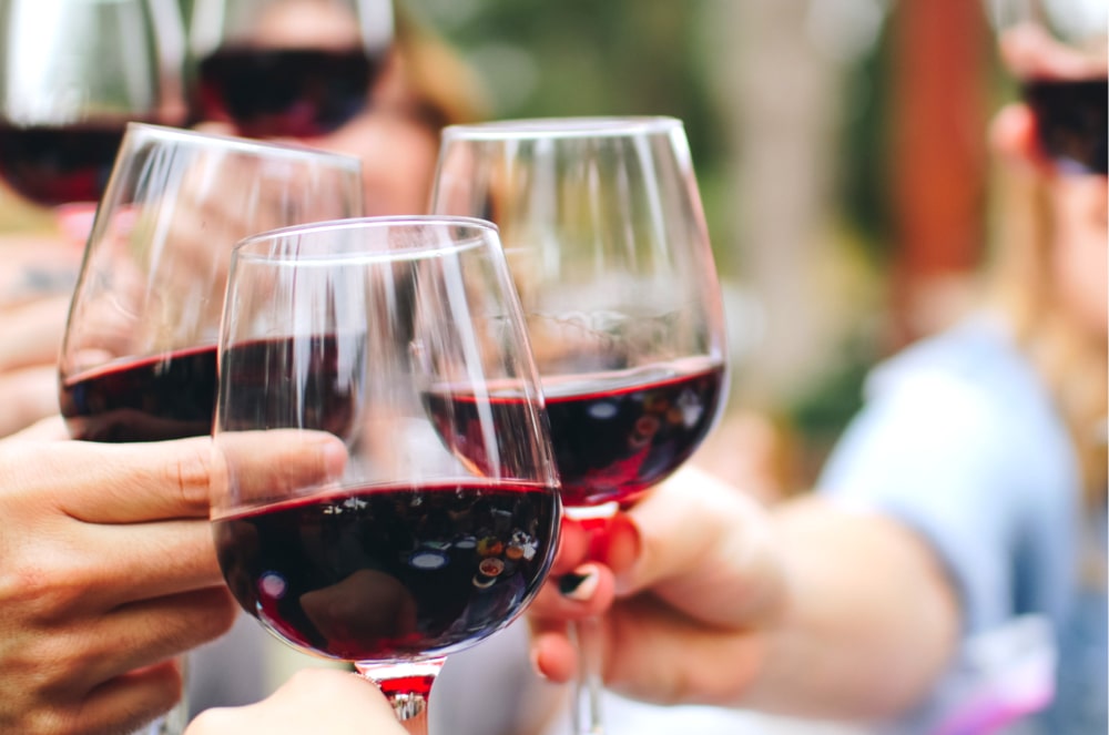 celebration with wine