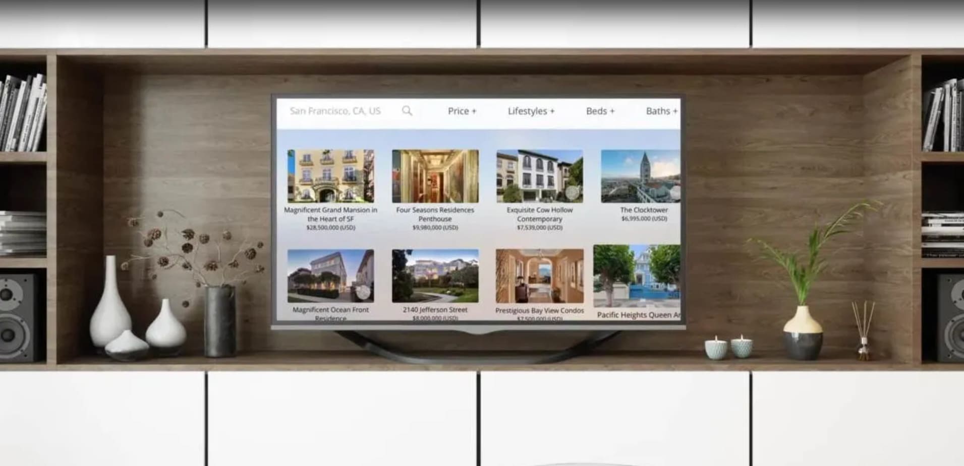 San Francisco Luxury Real Estates show on the TV