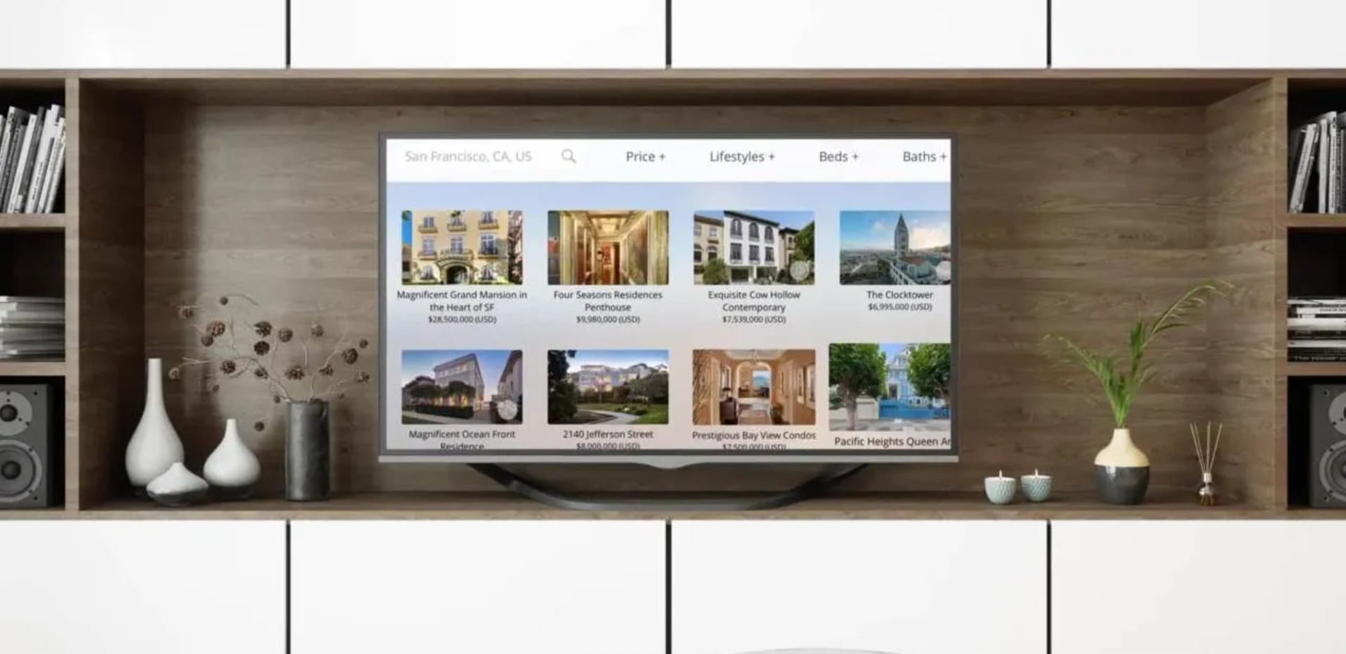 San Francisco Luxury Real Estates show on the TV