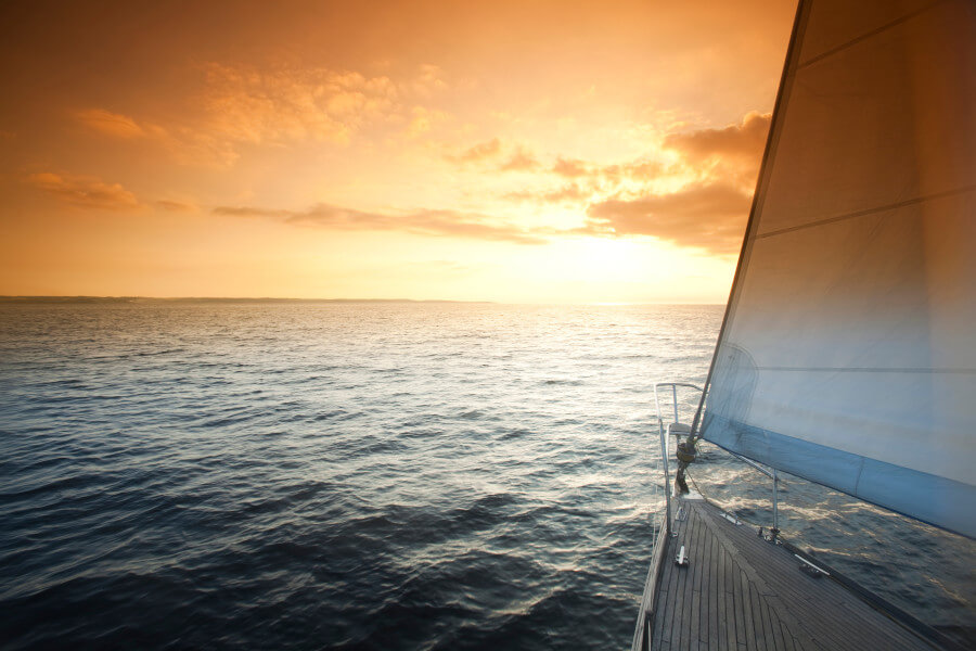 Boat in ocean