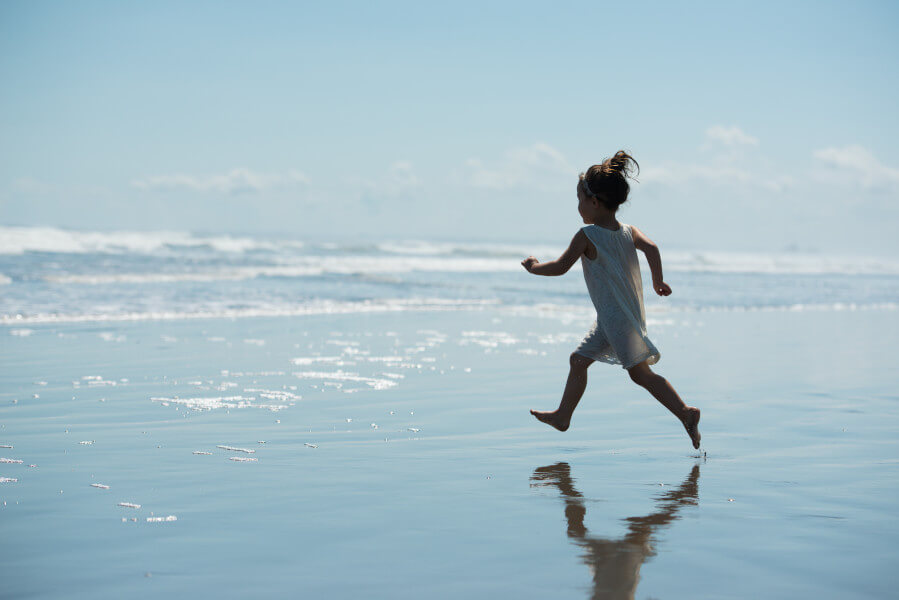 Girl near the ocean