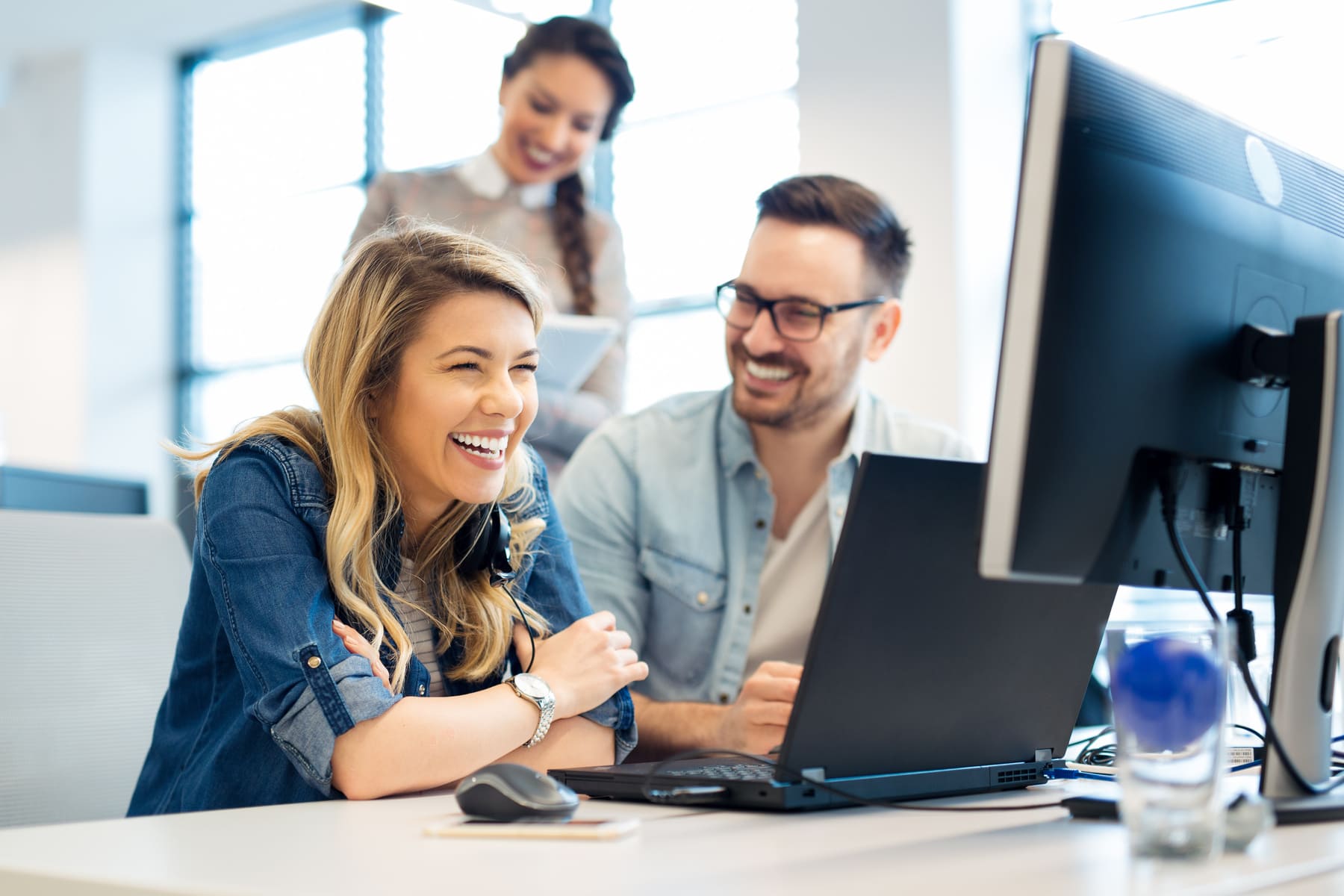 Group of people working as a team in office