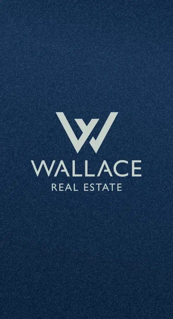 Property Management card with blue background and Wallace Real Estate Logo
