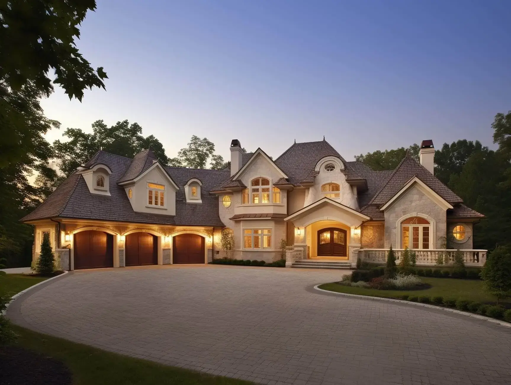 Exterior view of a luxury home