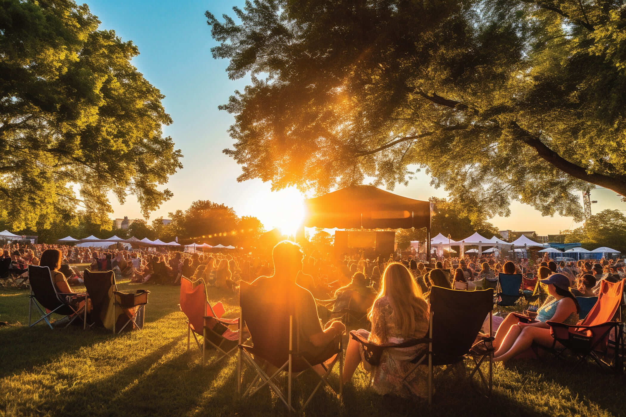 Summer festival in the park