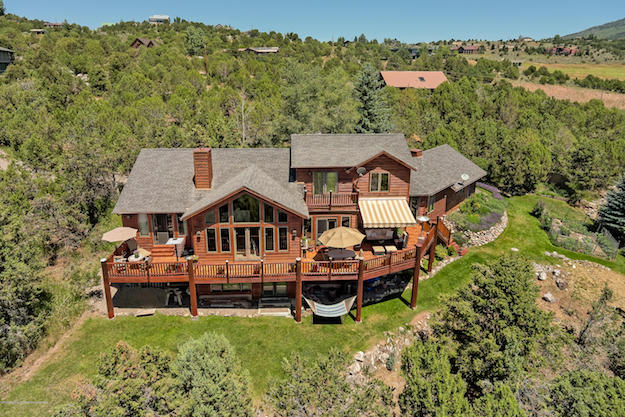 Aerial view of home for sale at 146 Paseo Drive, Carbondale, CO