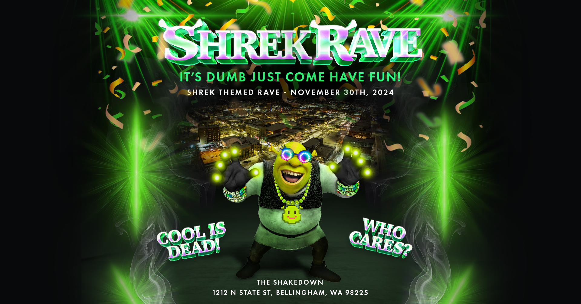 Shrek Rave Logo
