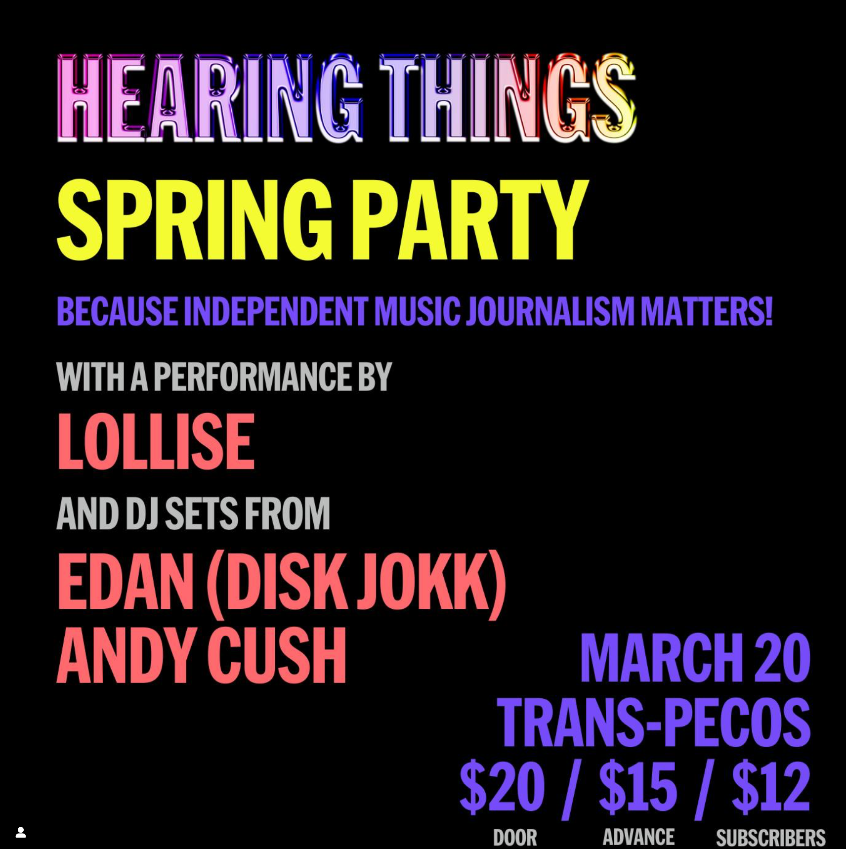 Hearing Things Spring Party Logo