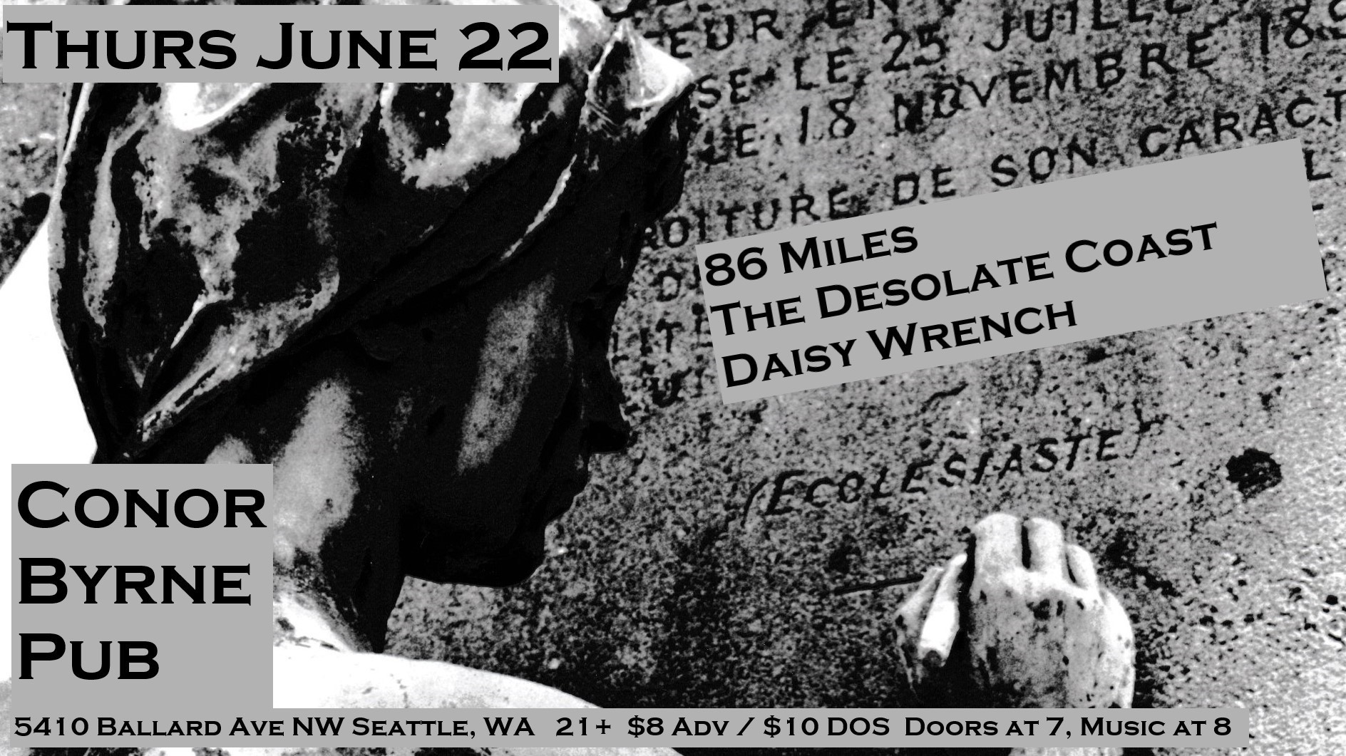 86 Miles, Daisy Wrench & The Desolate Coast Logo