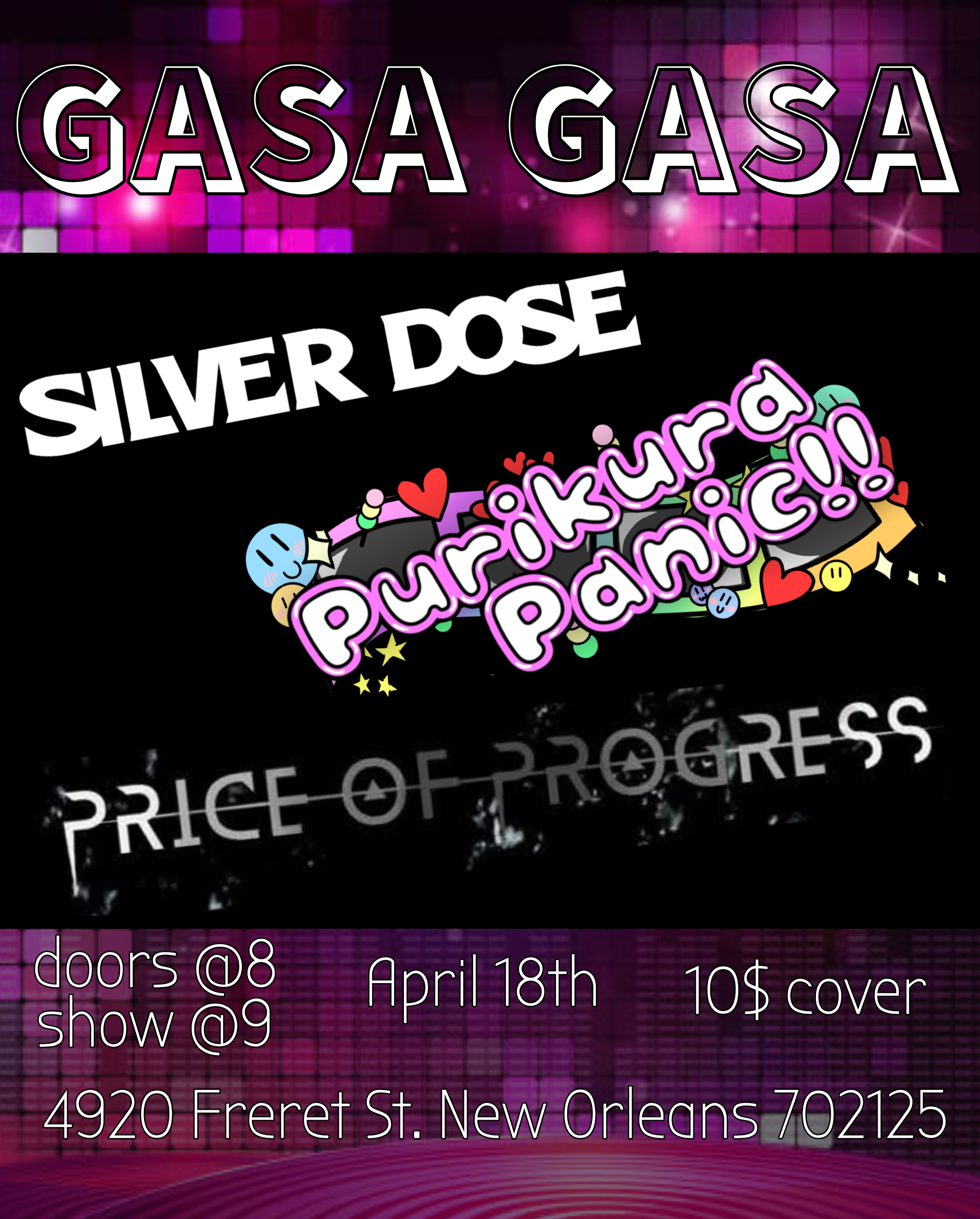 PuriKura Panic!! with Silver Dose and The Price of Progress Logo
