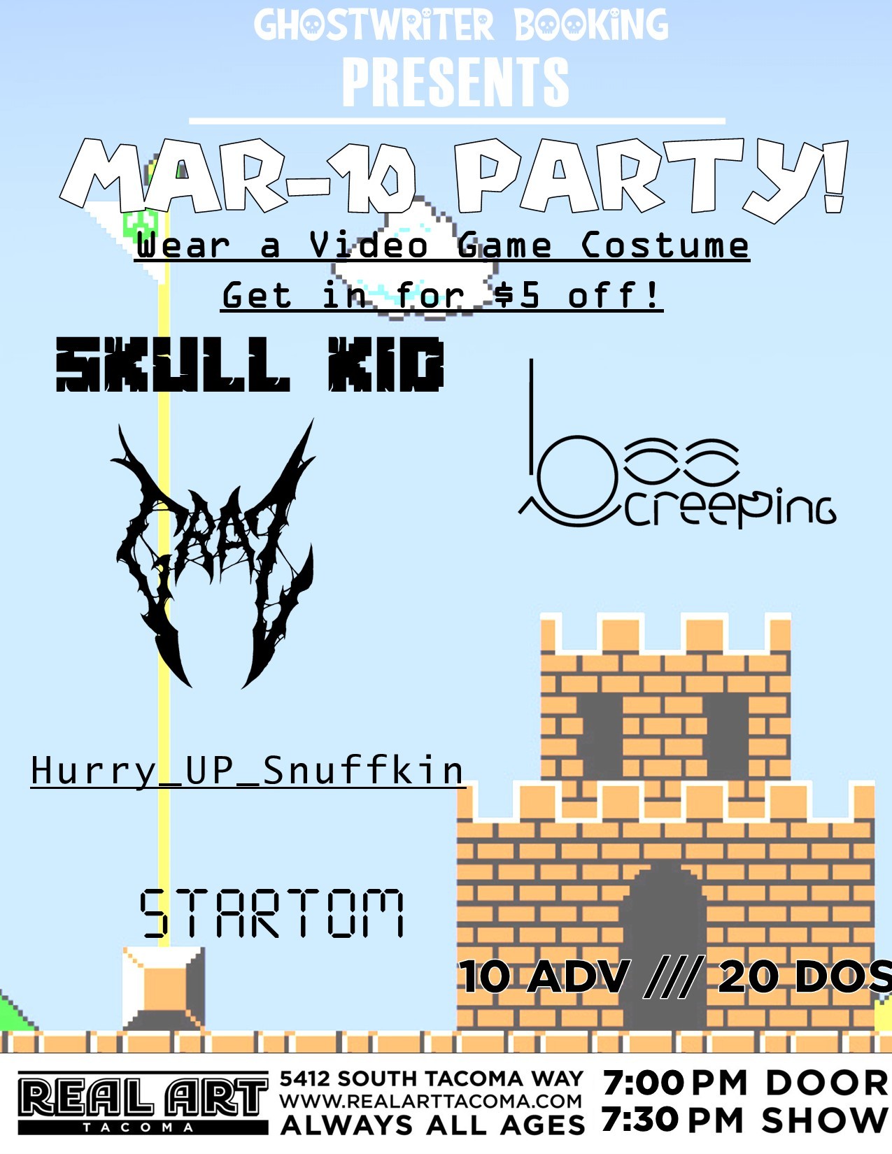 Skull Kid, BeeCreeping, Graz, Hurry Up Snuffkin, Startom Logo