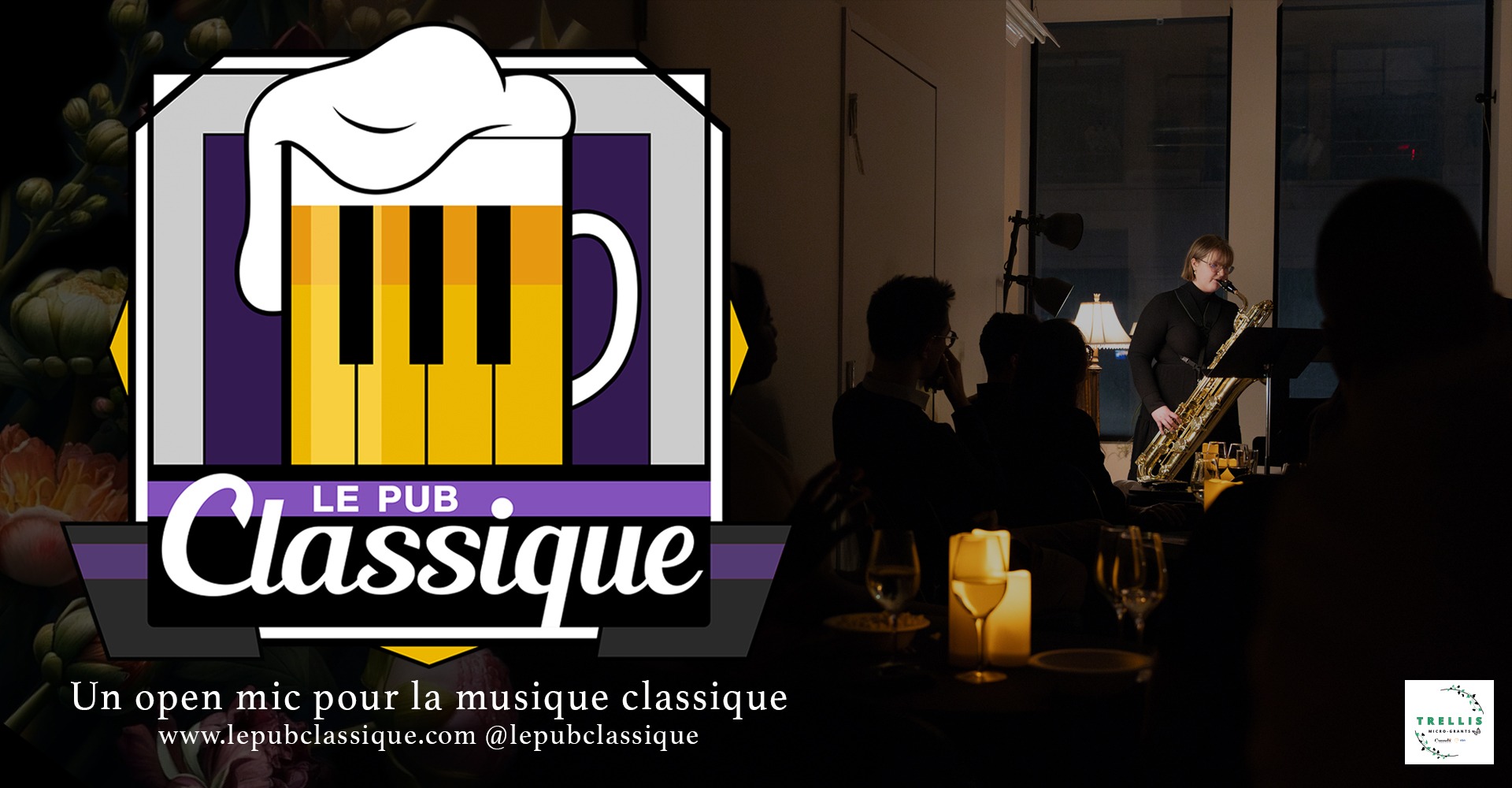Le Pub Classique: A selection of Montreal's finest emerging classical musicians. Including Tong Wang, Pianist Logo