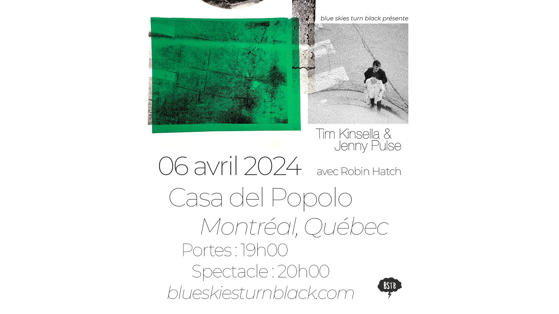 BSTB Presents: TIM KINSELLA & JENNY PULSE  Logo