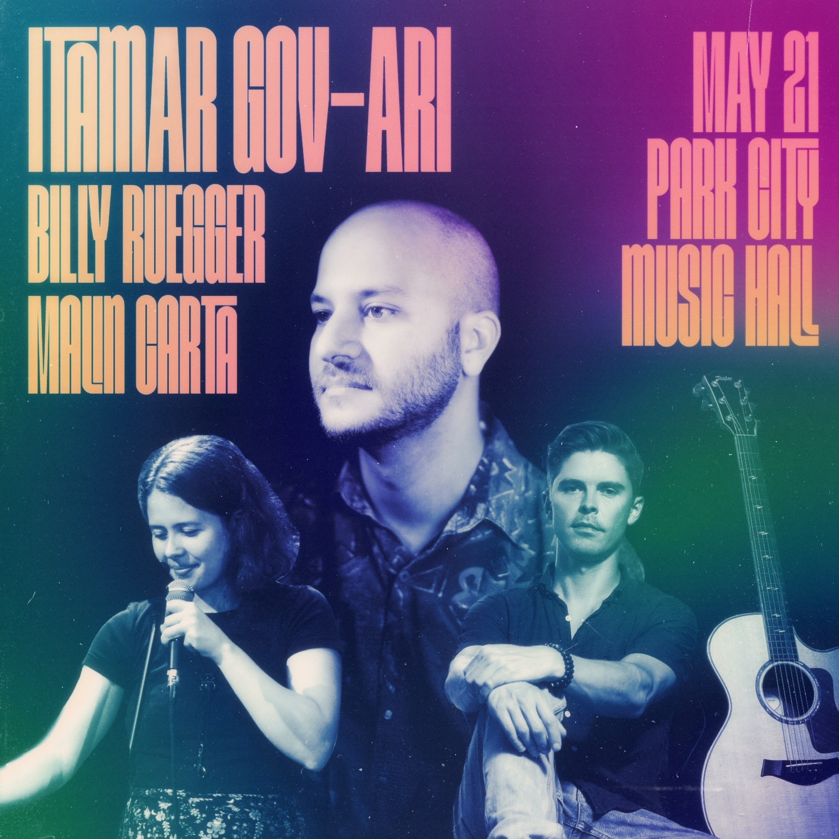Itamar Gov-Ari, Billy Ruegger, and Malin Carta Logo