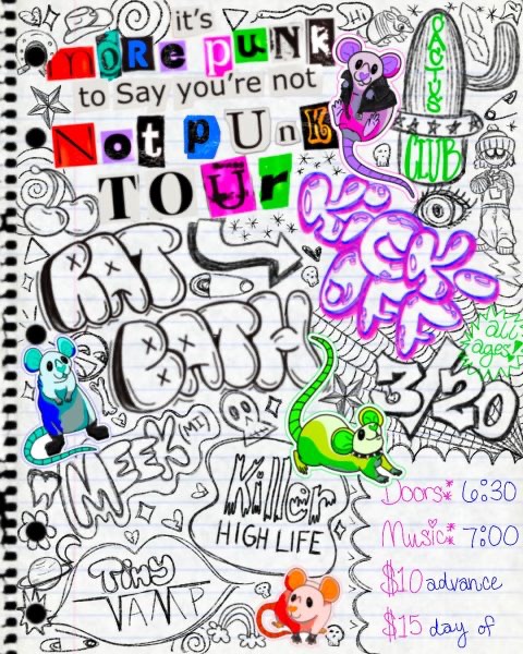 Rat Bath • Meek • Killer High Life • Tiny Vamp Logo