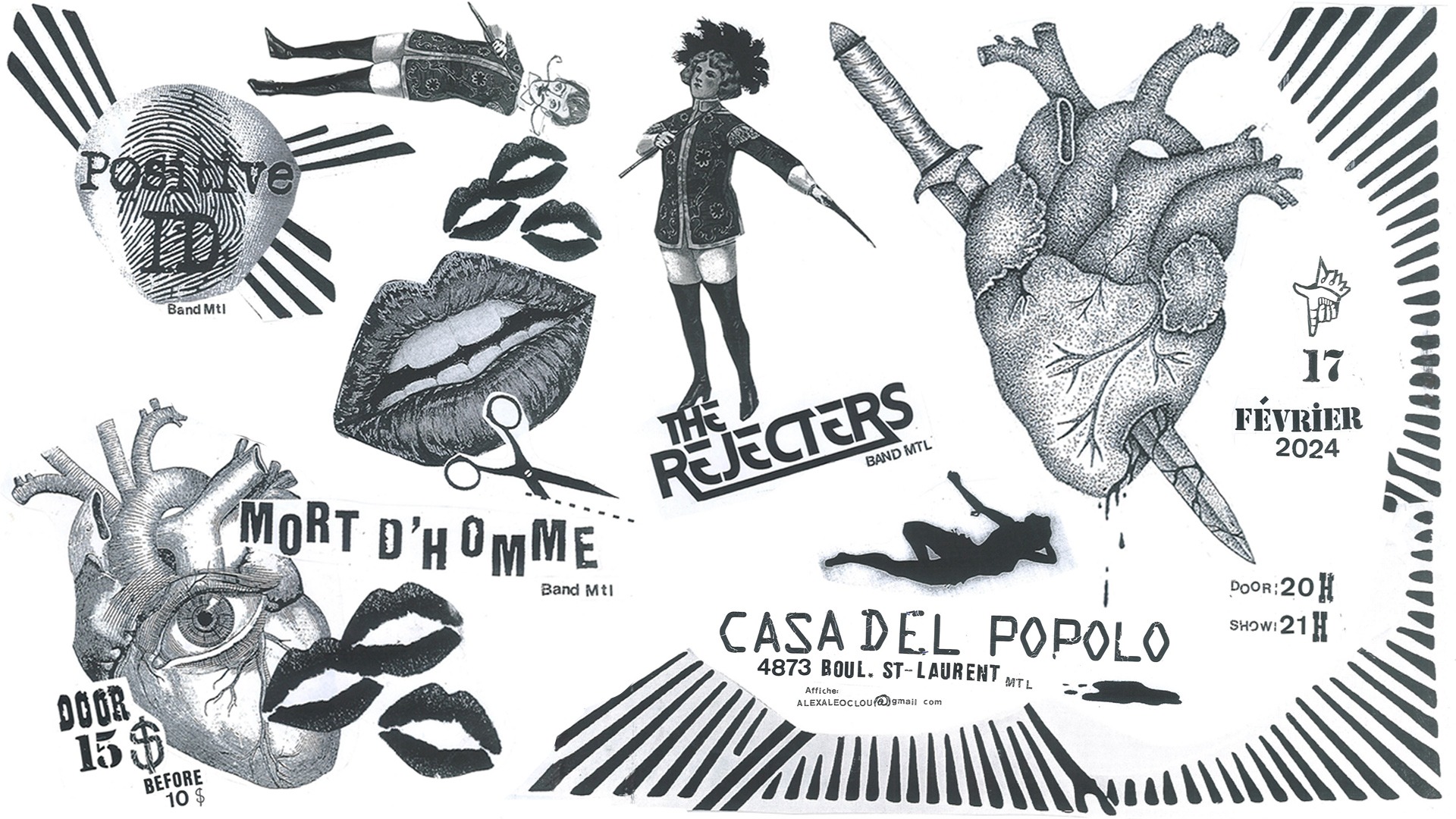 POSITIVE ID + THE REJECTERS + MORT D'HOMME Logo