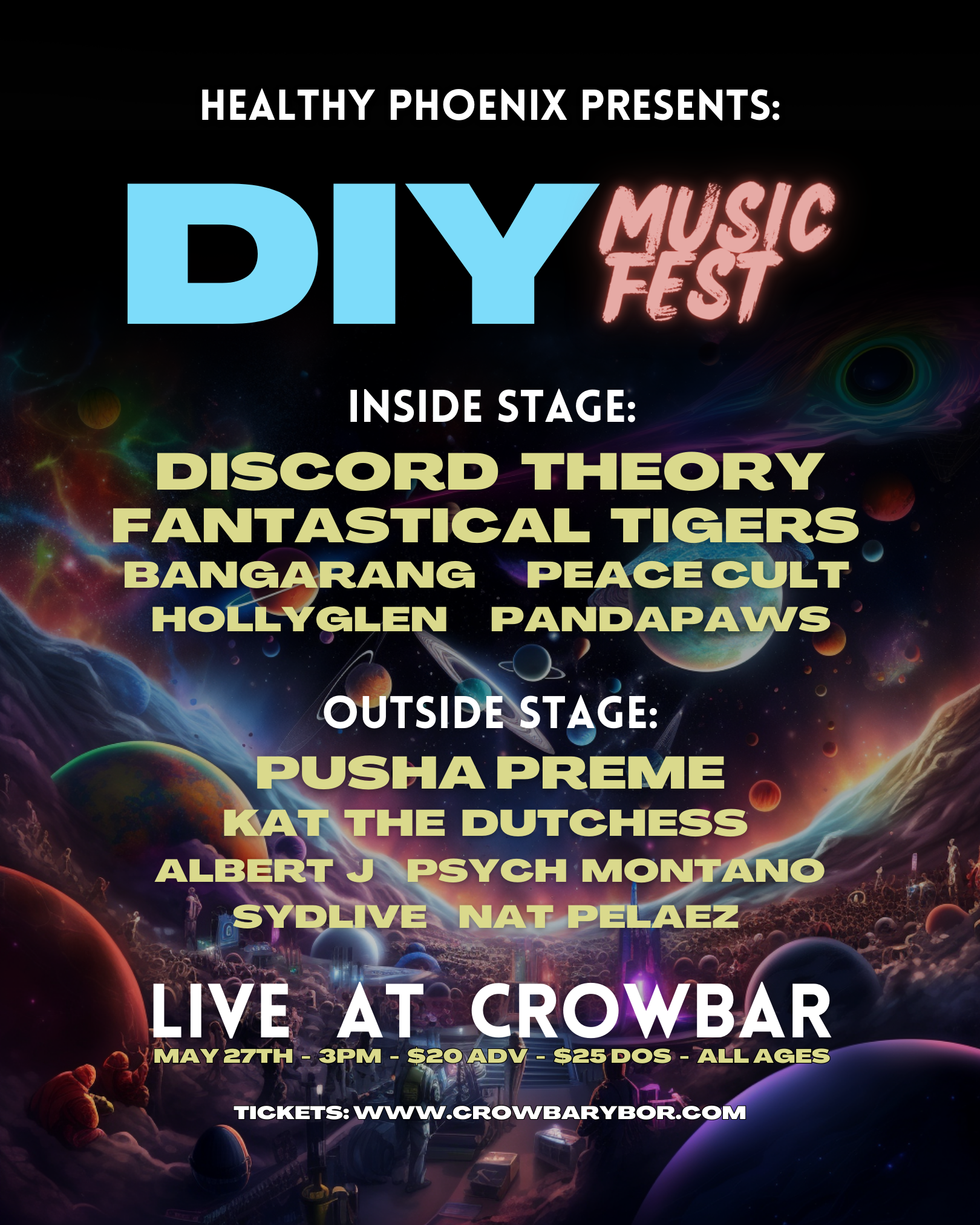 Healthy Phoenix Presents: DIY MUSIC FEST Logo