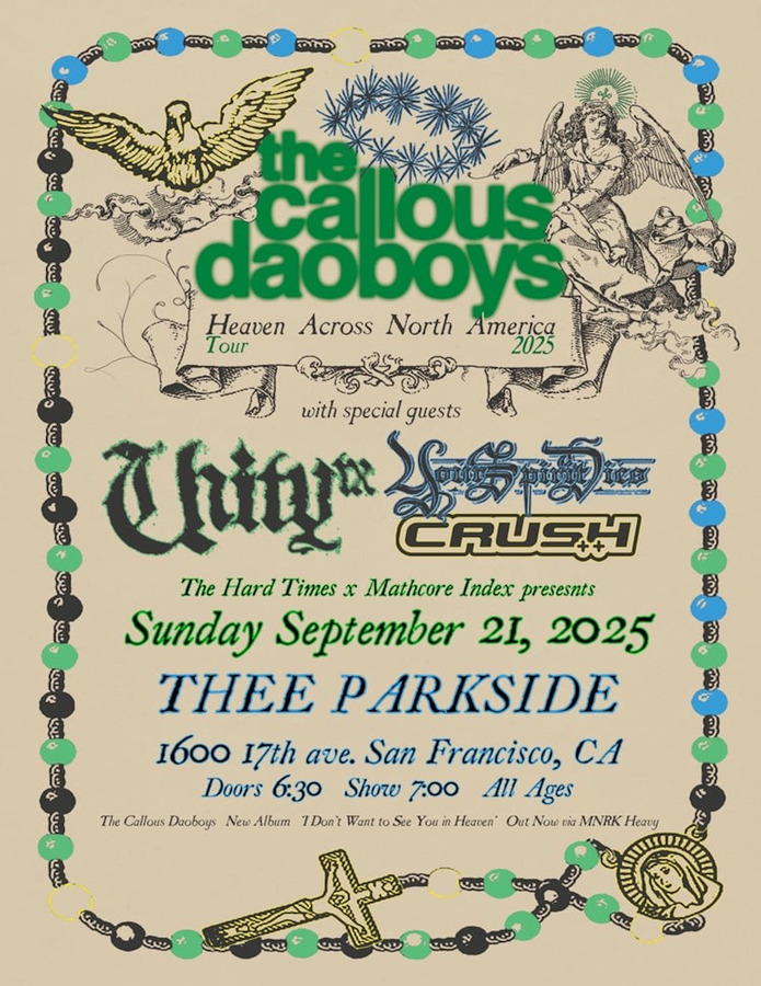 CALIBOYS CALIBOY SHOW サイン有り Get THE CALLOUS DAOBOYS // UNITY TX // YOUR SPIRIT DIES // CRUSH