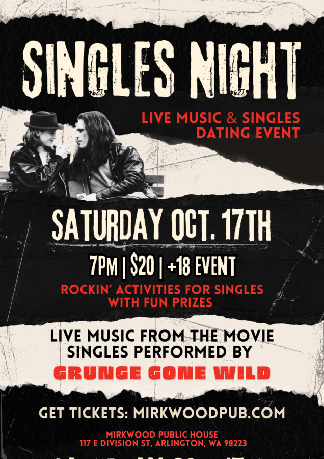Singles Night 18+ w/Grunge Gone Wild