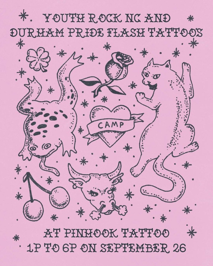 Youth Rock NC and Durham Pride Flash Tattoos