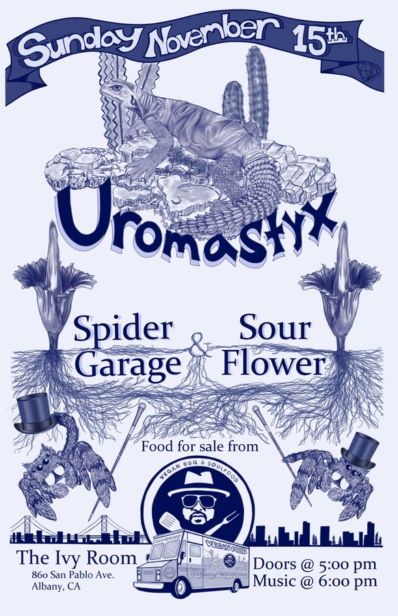 Uromastyx + Spider Garage + SourFlower - Food by VEGAN MOB