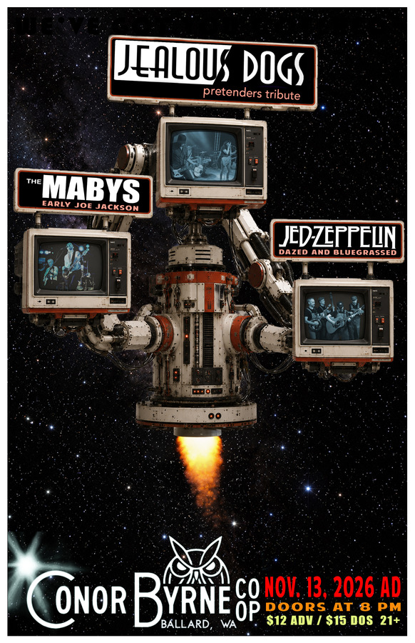 Jealous Dogs, The Mabys, Jed Zeppelin at Conor Byrne Pub