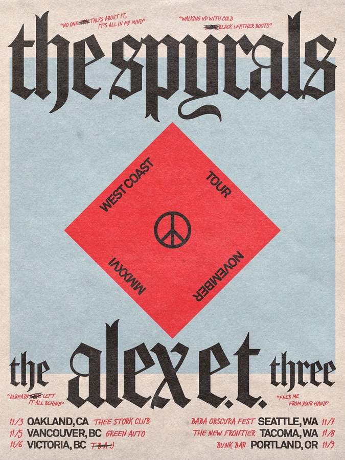 THE SPYRALS, ALEX E.T., LOW HUMS