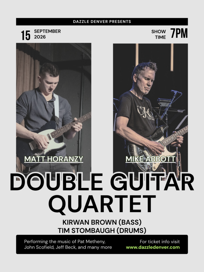 The Matt Horanzy/Mike Abbott Double Guitar Band artwork from Dazzle Denver
