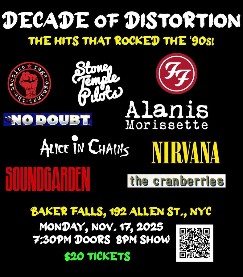 Distorted Decade Decade of Distortion - The Hits That Rocked The 90's | Nov 17th | Baker ...