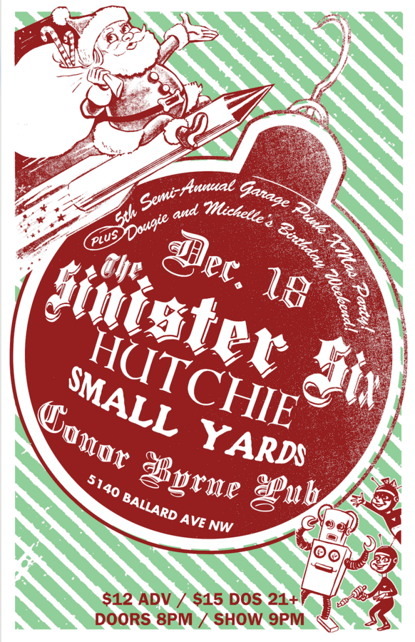 Garage Punk X-Mas Party: The Sinister Six, Hutchie & Small Yards