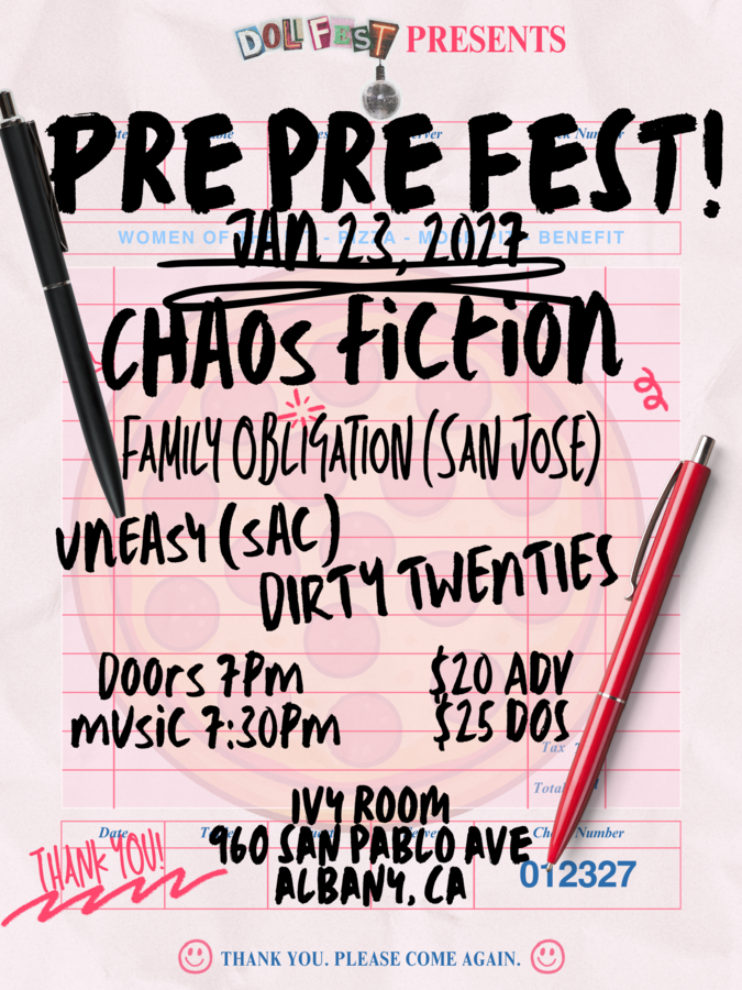 PRE PRE FEST! w/ CHAOS FICTION + FAMILY OBLIGATION