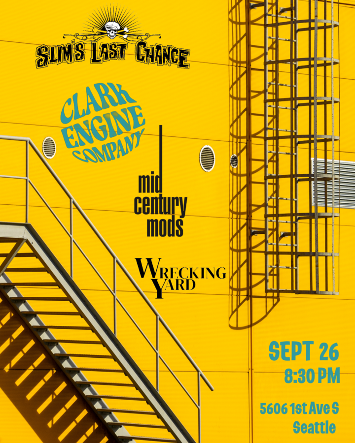 Clark Engine Company, Mid Century Mods, Wrecking Yard at Slim's Last Chance