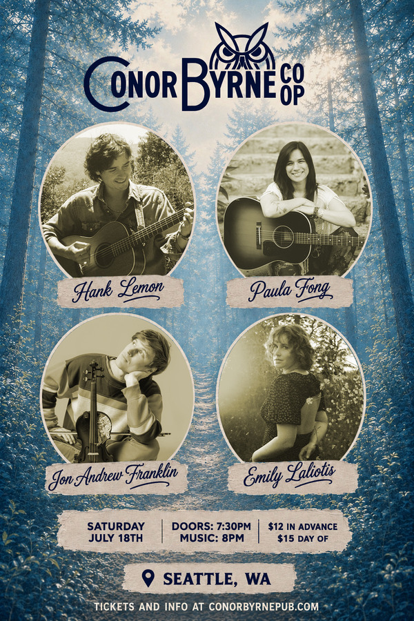 Hank Lemon, Paula Fong, Jon Andrew Franklin, Emily Laliotis at Conor Byrne Pub