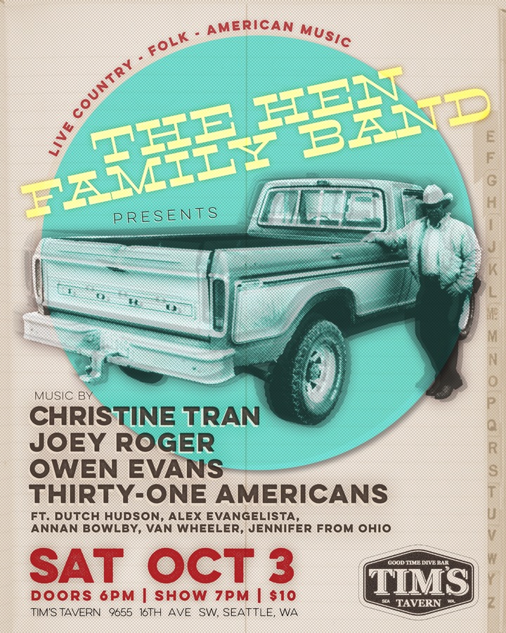 The Hen Family Band Presents: A Night of Live Honky-Tonk Music and Country Dancing!