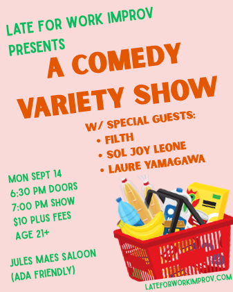Late for Work Improv at Jules Maes Saloon