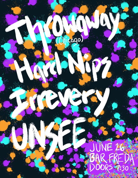 Throwaway, Hard Nips , Irrevery , UNSEE Logo