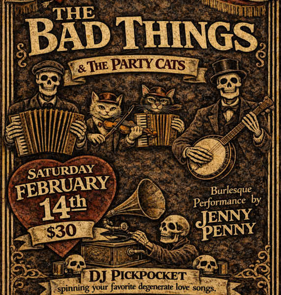 The Bad Things // The Party Cats  Logo
