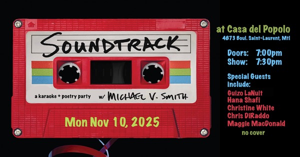 Soundtrack: a karaoke + poetry party Logo