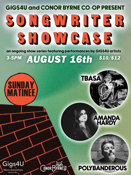 Gigs4U Showcase with TBASA + Amanda Hardy + Polybanderous - Matinee Logo