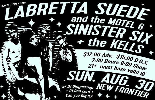 LABRETTA SUEDE & THE MOTEL 6 | THE SINISTER 6 | THE KELLS Logo