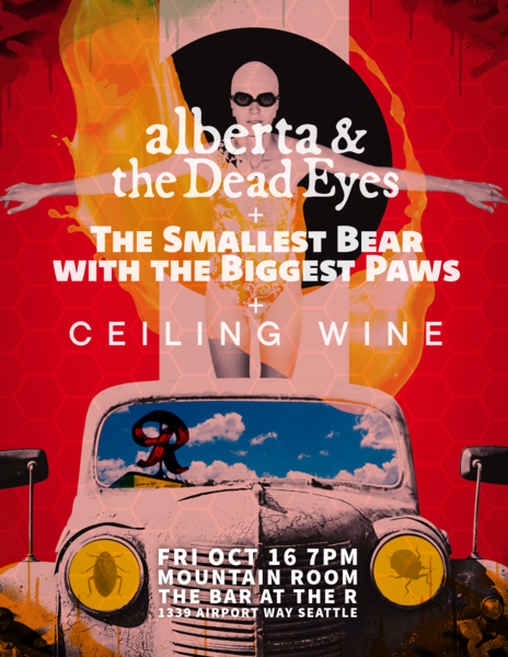 Alberta & The Dead Eyes, The Smallest Bear With The Biggest Paws & Ceiling Wine Logo