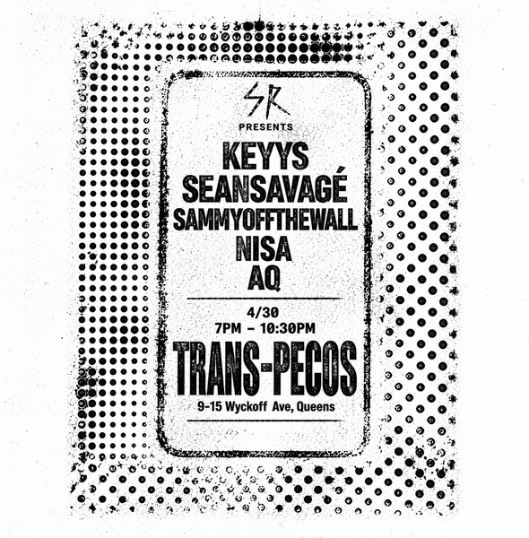 SR Presents: Keyys / SeanSavagé / SammyOffTheWall / Nisa / AQ Logo