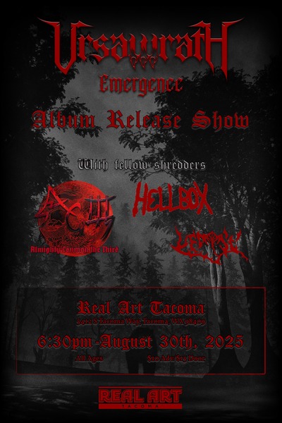 Real Art Tacoma Presents:  Ursawrath Album Release Show ft. Depose, AC III, Hellbox Logo