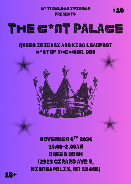C*NT O'CLOCK - The C*nt Palace Logo