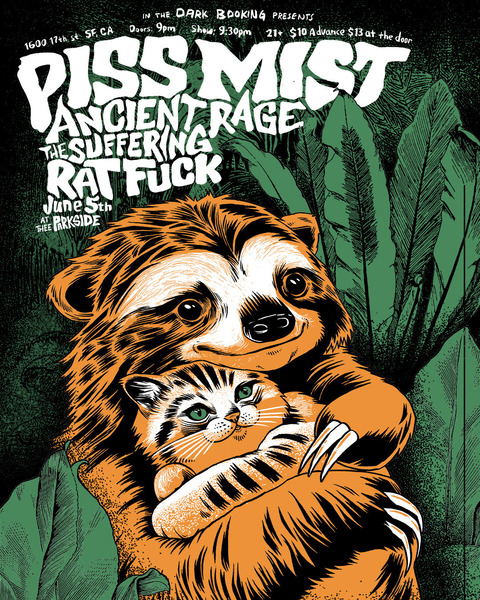 PISS MIST // ANCIENT RAGE // THE SUFFERING // RAT FUCK  Logo