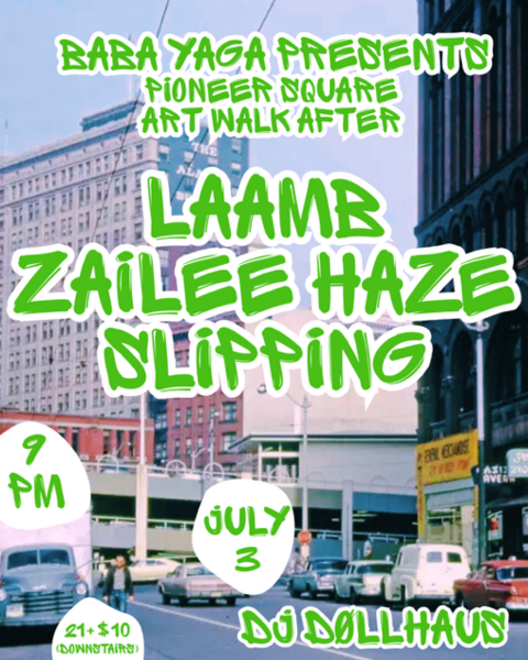 Laamb with Zailee Haze and Slipping  Logo