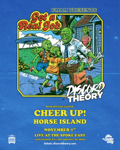 Discord Theory, Cheer Up, and Horse Island @ The Spoke Easy Logo